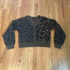 VANS Olive Print V-neck cardigan - Excellent condition